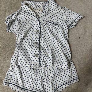 Heart Print Pajama Set